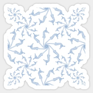 Seahorse Typhoon Star Pattern Sticker